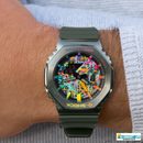 EDI_FICE-110122-11P CASI_OK Silver Green Watch.