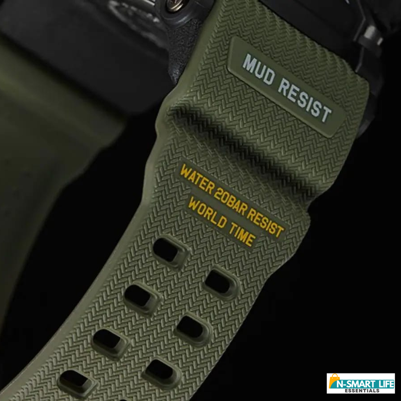 EDI_FICE-110001-11P Mud Master Black Analog-Digital Watch.