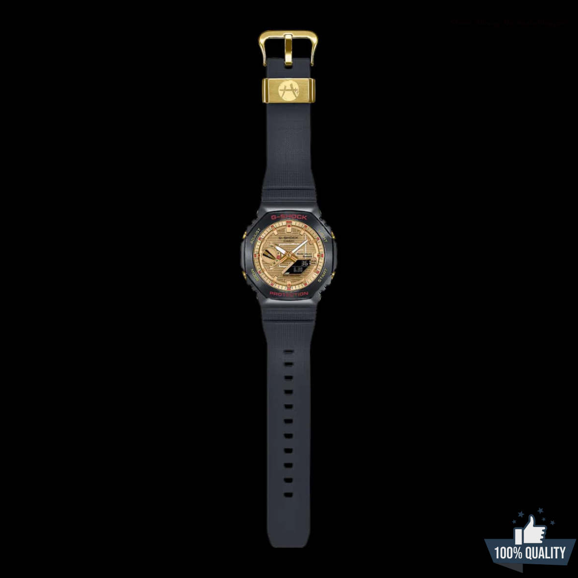 G-210012 Premium Black Golden Watch - Image 4