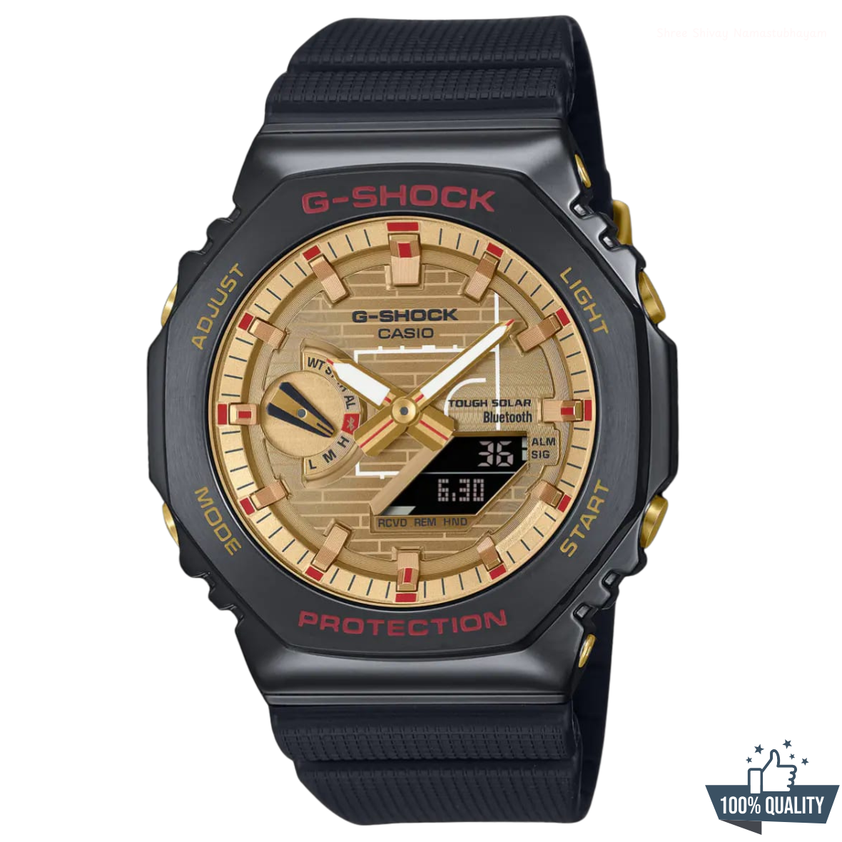 G-210012 Premium Black Golden Watch - Image 3